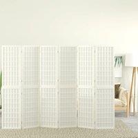 Berkfield Home Folding 6-Panel Room Divider Japanese Style 240x170 cm White