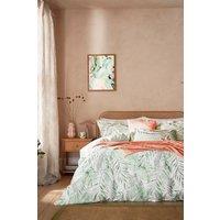 YVONNE ELLEN 'Tropical Safari' Cotton Duvet Cover Set in Green | Size: Super King