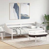 Day Bed without Mattress White 90x200 cm Solid Wood Pine