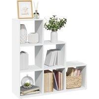 Berkfield Home Room Divider Bookcase3-TierWhite 99x29x99 cm Engineered Wood in White | Size: 99 x 29 x 99 cm