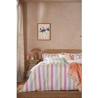 YVONNE ELLEN 'Wobble Stripe' Cotton Duvet Cover Set | Size: Super King