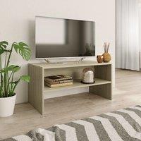 Berkfield Home TV Cabinet Sonoma Oak 80x40x40 cm Engineered Wood in Brown | Size: 80 x 40 x 40 cm