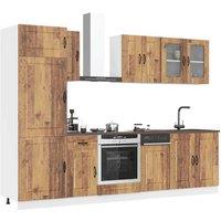 Berkfield Home 8 Piece Kitchen Cabinet Set Kalmar Old Wood Engineered Wood in Brown