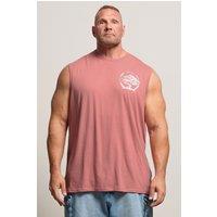 BadRhino Men's Bonzai Graphic Vest Top in Pink | Size: 4XL