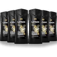 Lynx Men's Gold 12H Fragrance Shower Gel 'Bodywash', 6x 500ml