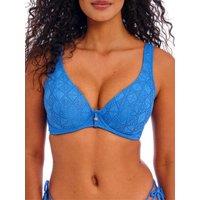 Freya Women's Nomad Nights High Apex Bikini Top in Blue | Size: 30G
