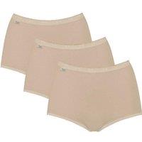 Sloggi Women's Basic+ Maxi 3 Pack Briefs in Nude | Size: 16