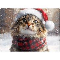 Warren Reed - Designer Christmas Ragamuffin Glass Chopping Board