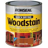 Ronseal Quick Drying Woodstain Satin Dark Oak 750Ml