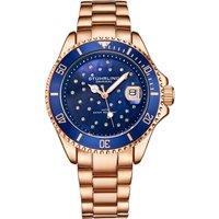 STHRLING Original Women's StarSea ' Quartz Fashion Diver Watch with Stainless Steel Link Bracelet in Gold