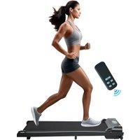 Alivio Remote Control Walking Pad Treadmill Portable Home Gym Fitness Machine in Black