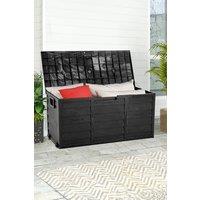 Plastic Outdoor Garden Tool Storage Deck Box with Wheels