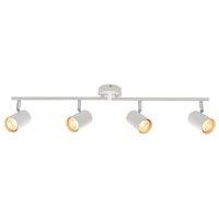 Netlighting Arezzo 4 Light Spotlight Bar Matt White Chrome Plate GU10