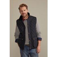 Hinter & Hobart Men's Berwick Gilet Casual Quilted Vest Sleeveless Padded Jacket in Black | Size: XS