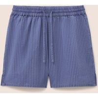 Gandys Women's Benoa Elasticated Relaxed Fit Cotton Shorts with Side Pockets in Blue | Size: XL