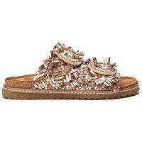 Moda In Pelle Women's 'Olisia' Metallic Leather Flatforms in Bronze | Size: 7