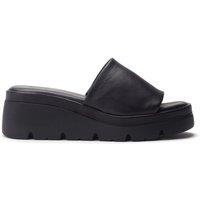 Moda In Pelle Women's 'Namya' Leather Flatforms in Jet Black | Size: 6