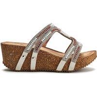 b.soleful Women's 'Sorrel' Alcantara Sandals in Beige | Size: 3