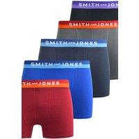Smith & Jones Men's Wrenlow Boxer Shorts (Pack of 5) | Size: Medium