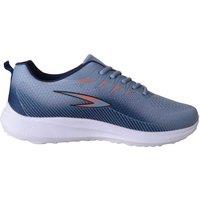 ABSOLUTE FOOTWEAR Men's Lightweight Lace Up Sports Everyday Trainer Sneakers in Blue | Size: 8