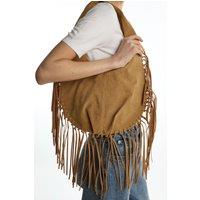 Shnoo Women's Fringed Shoulder-Bag in Beige