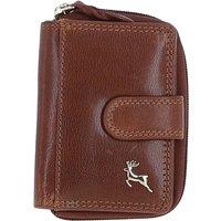 Ashwood Leather Women's Real Leather Compact Purse in Light Brown