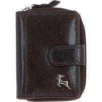 Ashwood Leather Women's Real Leather Compact Purse in Brown