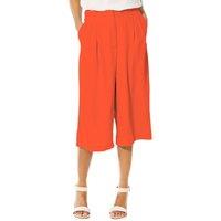Cutie London Women's Tailored Front Fasten Culottes With Pockets in Orange | Size: 10