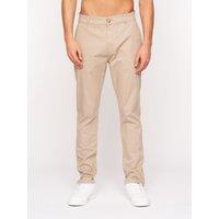Crosshatch Roysden Men's Slim-Fit Stretch Canvas Chinos with Jetted Back Pockets in Beige | Size: 30L