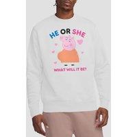 Hasbro Women's Peppa Pig Mummy Pig He Or She Sweatshirt, White | Size: XL