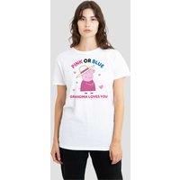 Hasbro Women's Peppa Pig Pink Or Blue Grandma Pig Loves You T-Shirt, White | Size: Small