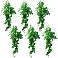 Leaf 6 x 50cm Artificial Trailing Philodendron Large Plant in Green | Size: 6 x 50 cm