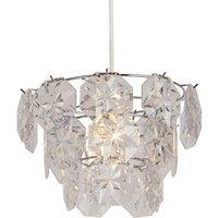 Lighting Collection Clear Acrylic NonElec Lamp Shade in Silver