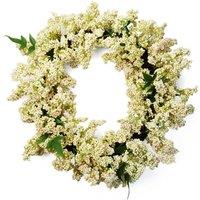 Leaf 55cm Artificial Hanging White Berry Wreath