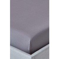 Homescapes Egyptian Cotton Deep Fitted Sheet 18 inch 200 Thread Count in Dark Grey | Size: King Fitted