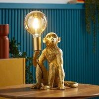 ValueLights George Monkey Gold Table Lamp
