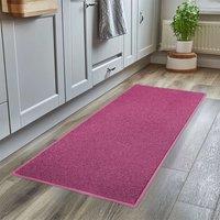 Nicoman PVC Spaghetti Coil Hallway Kitchen Entrance Area Non-Slip Runner Rug 150cm x 60cm in Pink | Size: 60 cm x 150 cm
