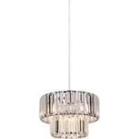 Lighting Collection Chrome & Clear NonElec Shade Ceiling Light in Silver
