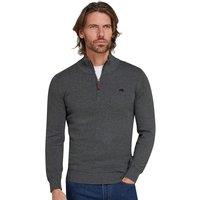 Raging Bull Men's Classic Quarter Zip Cotton/Cashmere Knit in Charcoal | Size: 4XL