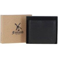 Fenland England Men's Real Leather RFID Protected Wallet in Black