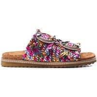 Moda In Pelle Women's 'Olisia' Metallic Leather Flatforms | Size: 3