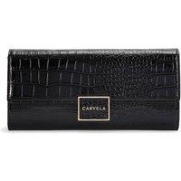 Carvela Women's 'Jessica Clutch' Croc Print Bag in Black