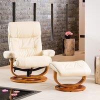 Artemis Home Barriston Swivel Recliner with Massage & Heat in Cream