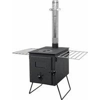 RoyalFire Pandora Portable Firebox Tent Stove in Charcoal in Black