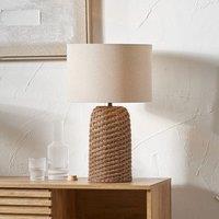 Ruma Brown Woven Seagrass Table Lamp