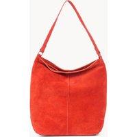 'TINA' Suede Real Leather Unlined Slouchy Shopper Tote Bag