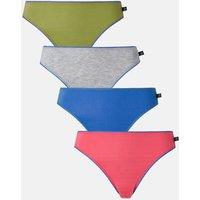 British Boxers Women's Pack of Four "Fresh Pastels" Bamboo High Leg Knickers | Size: Small