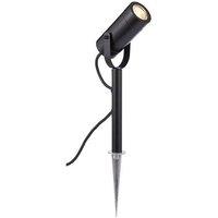 Netlighting Palin Outdoor Spike Light Matt Black Glass IP44 GU10