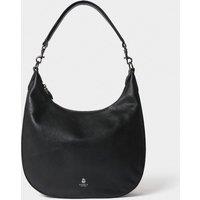 OSPREY LONDON Women's The Aspen Leather Crescent Bag in Black
