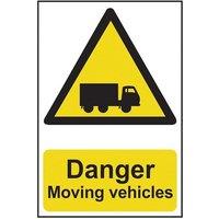Scan Danger Moving Vehicles - Pvc Sign 400 X 600mm
